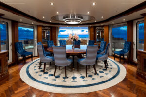 luxury yacht rental ibiza dinning