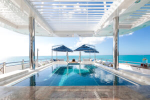 luxury yacht rental ibiza swimming pool on yacht